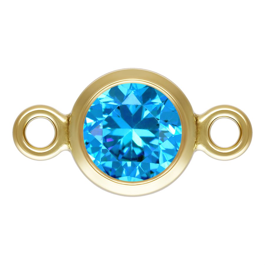 Birthstone Connectors, Gold Filled 14k, 4mm, For Permanent Jewelry