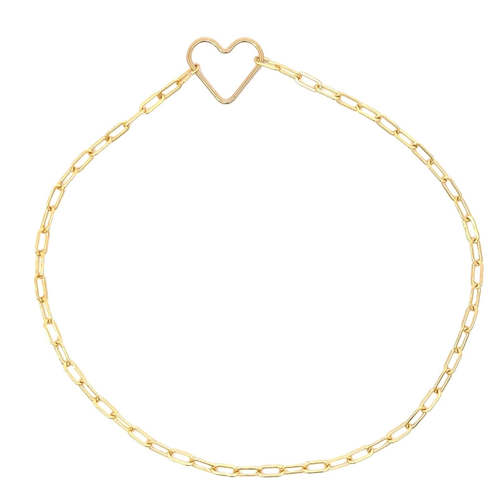Heart Jump Ring for Permanent Jewelry, Gold-Filled